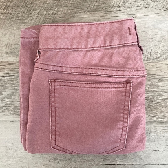 Free People Arrow Boho Print Dusty Rose Ankle Skinny Jeans Size 24 - Picture 4 of 10